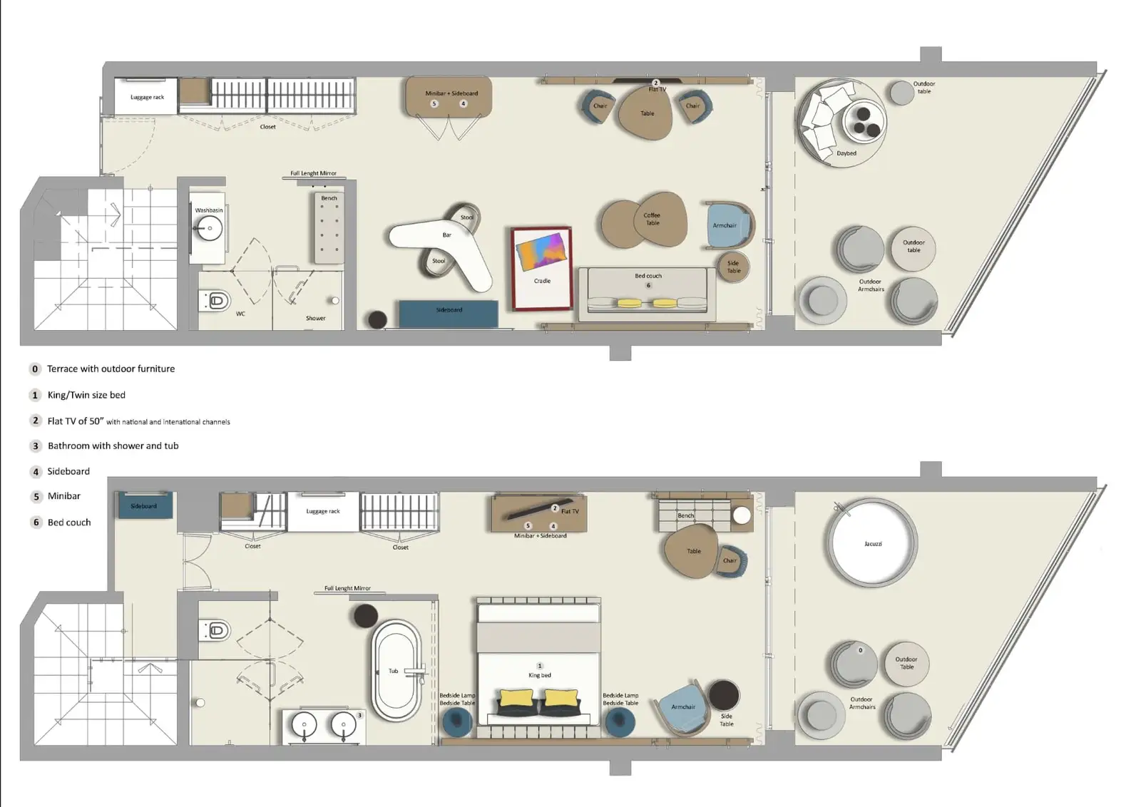 Family Selection at Grand Palladium Costa Mujeres Resort & Spa_Plano habitación Loft Suite