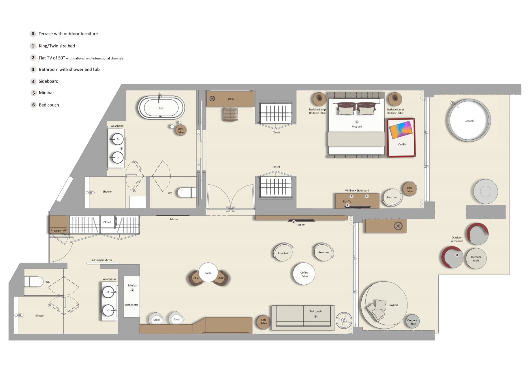 Family Selection at Grand Palladium Costa Mujeres Resort & Spa_Plano habitación Ambassador Suite