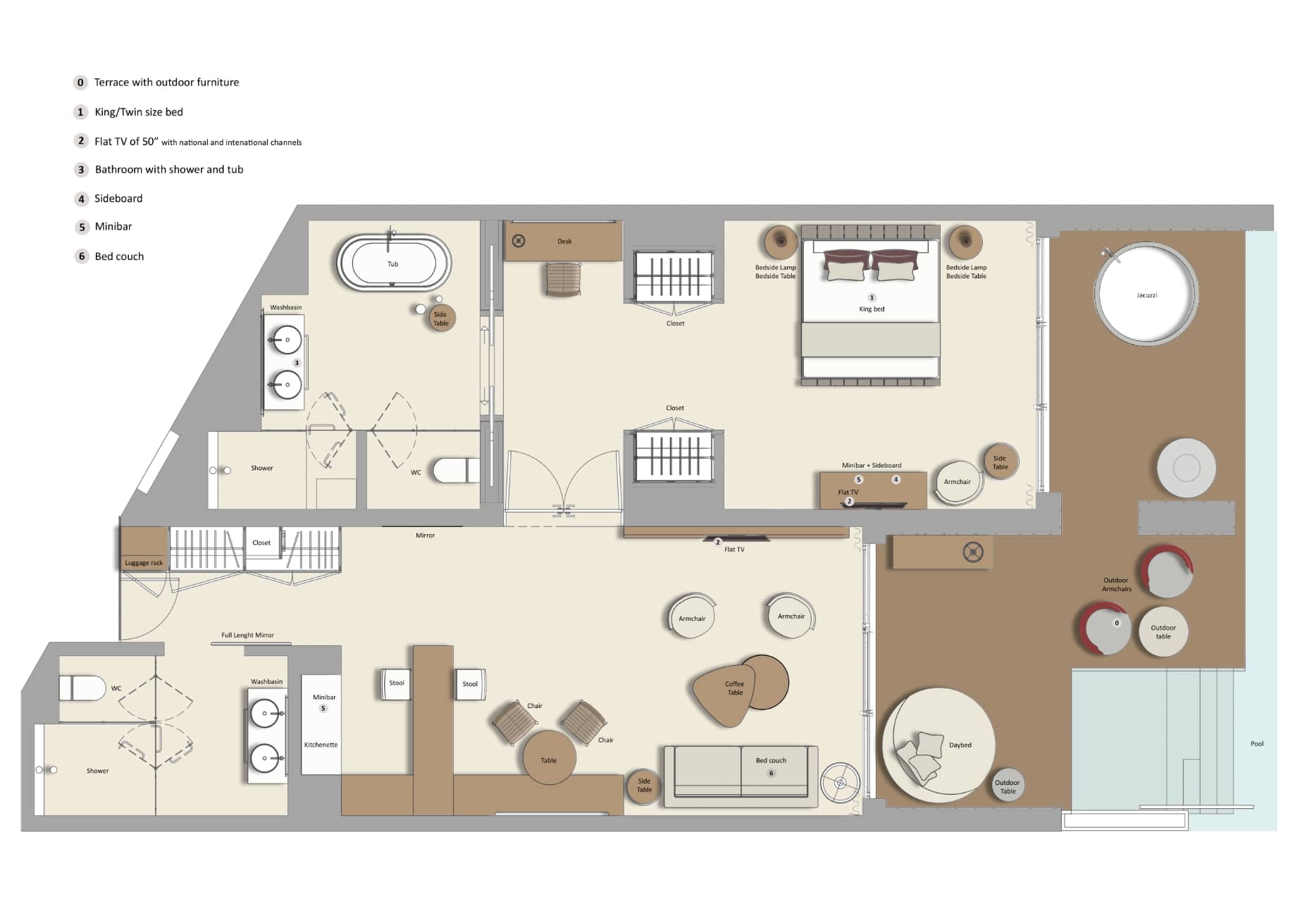 Grand Palladium Costa Mujeres Resort & Spa_Plano habitación Ambassador Suite swim up