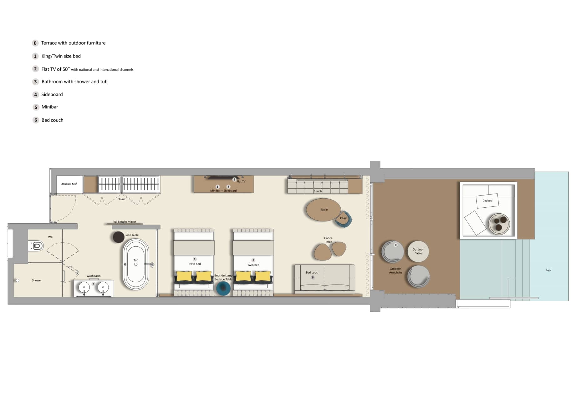 Grand Palladium Costa Mujeres Resort & Spa_Plano habitación Junior Suite swim up