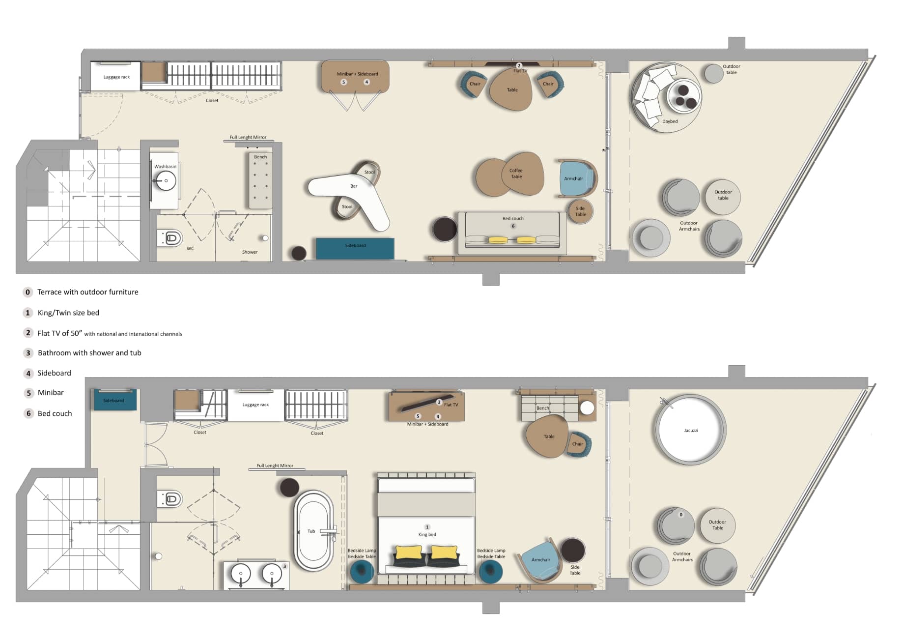 Grand Palladium Costa Mujeres Resort & Spa_Plano habitación Loft Suite