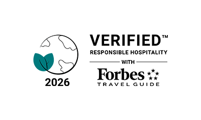 Logo FORBES 2025 VERIFED RESPONSIBLE HOSPITALITY