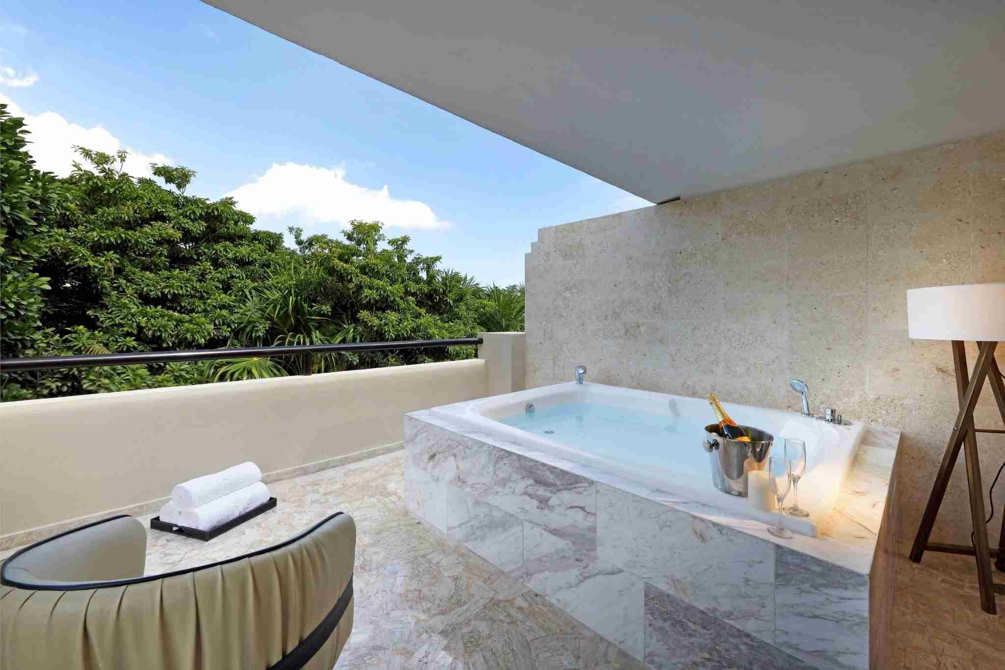 TRS Yucatan Hotel Junior Suite Jacuzzi Terrace Poolside
