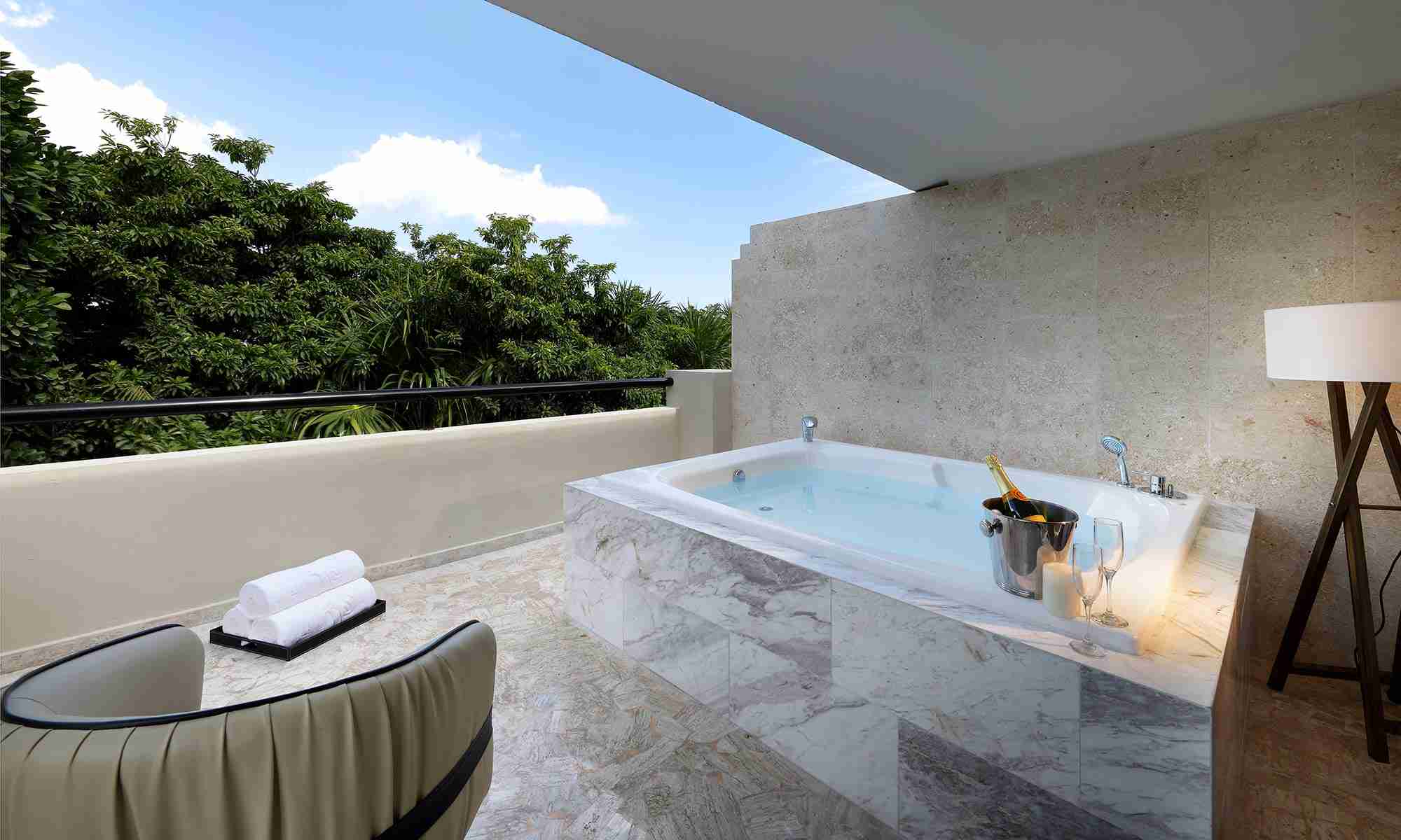 TRS Yucatan Hotel Suite Jacuzzi Terrace Poolside